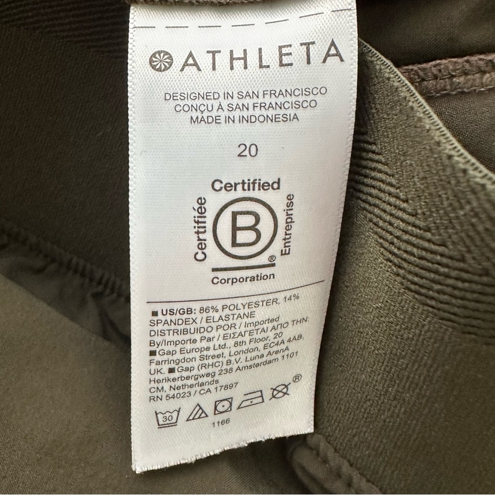 Athleta Brooklyn Heights High Rise Wide Leg Pants Women's 20 Olive Army Green - Picture 6 of 9